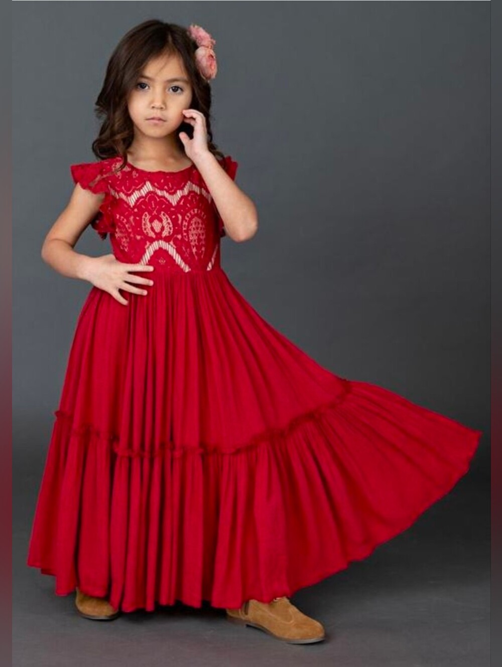 Joyfolie Girls Macy Dress In Crimson Size 2 Or 5